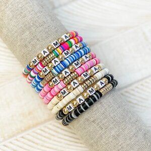 'Mama' Stretch Bracelet Set | Multi